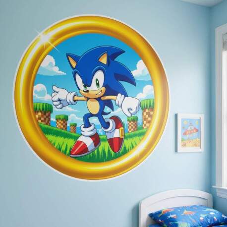 Adesivo de Parede Sonic em Ao