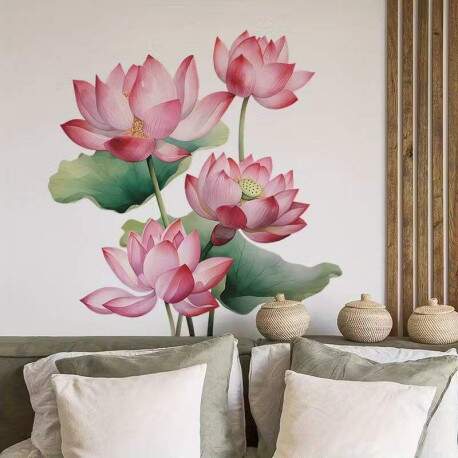 Adesivo de Parede Floral Flor de Ltus