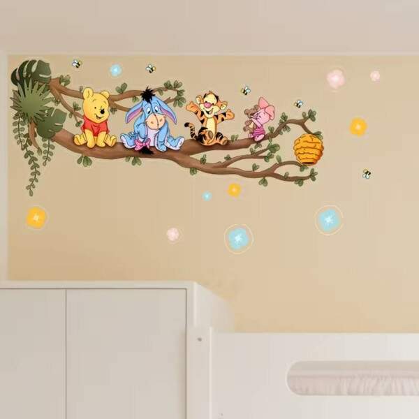 Adesivo de Parede Ursinho Pooh e Amigos Encantados