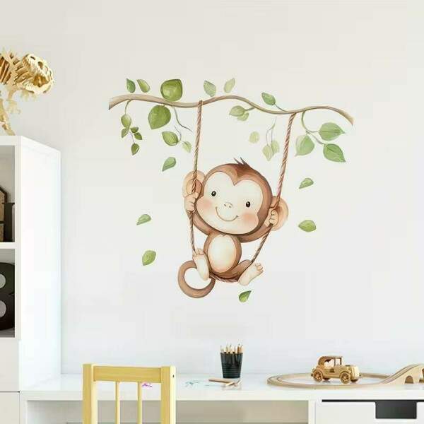 Adesivo de Parede Infantil Macaquinho Sorridente