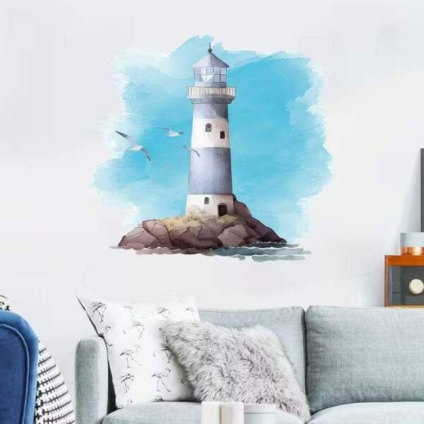 Adesivo de Parede Nutico Farol do Mar