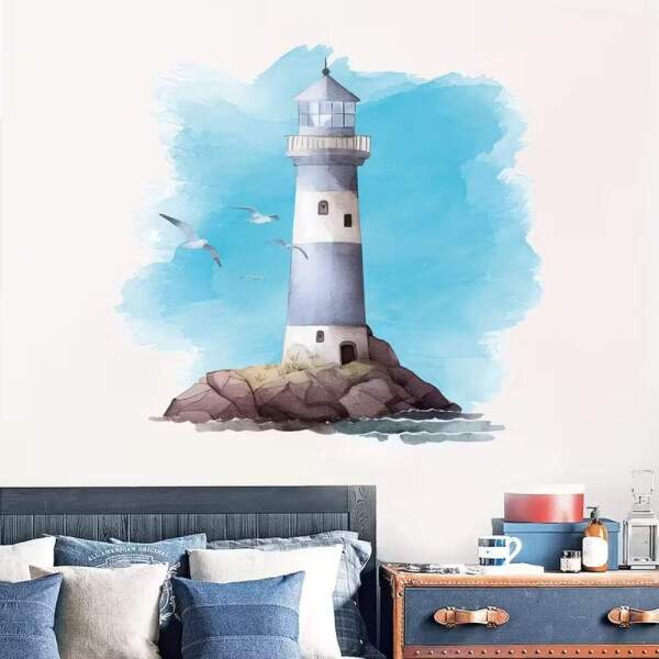 Adesivo de Parede Nutico Farol do Mar