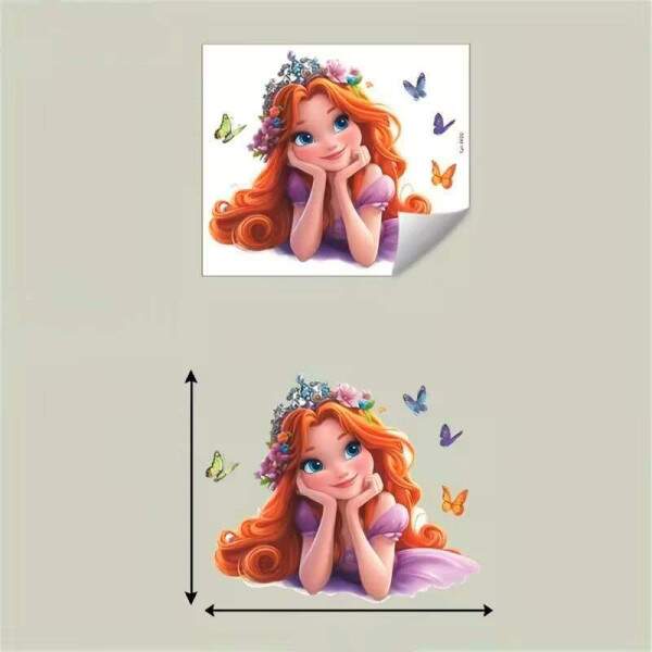 Adesivo de Parede Princesa Encantada com Borboletas
