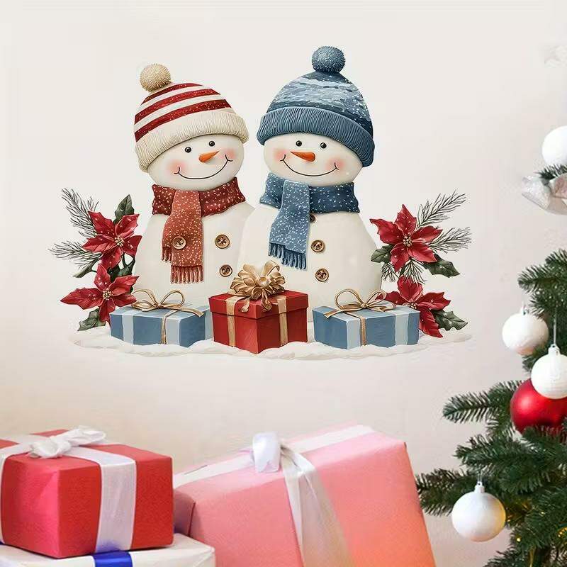 Adesivo de Parede Natalino Bonecos de Neve