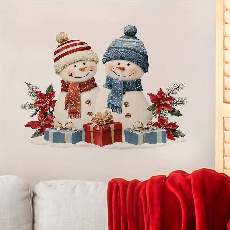 Adesivo de Parede Natalino Bonecos de Neve