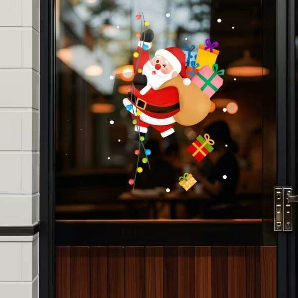 Adesivo de Parede Natalino Papai Noel Aventureiro