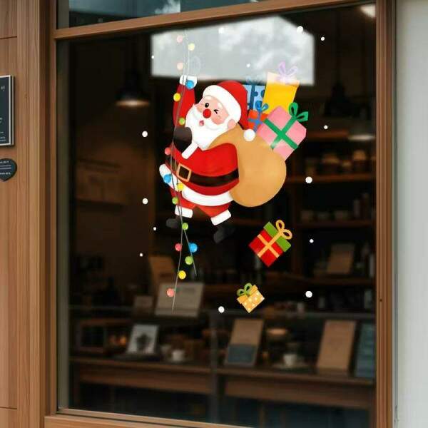 Adesivo de Parede Natalino Papai Noel Aventureiro