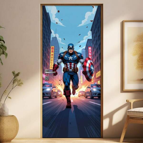 Adesivo de Porta Capito America