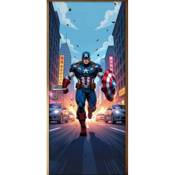 Adesivo de Porta Capito America