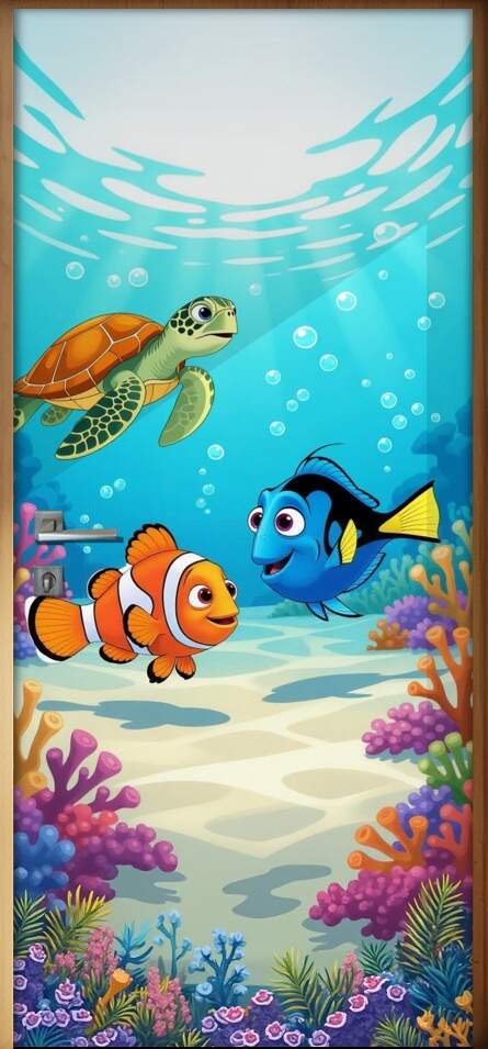 Adesivo de Porta Procurando Nemo