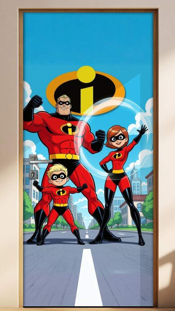 Adesivo de Porta Os Incr�veis