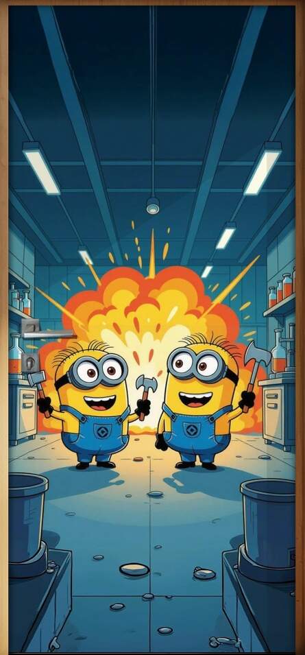 Adesivo de Porta Minions