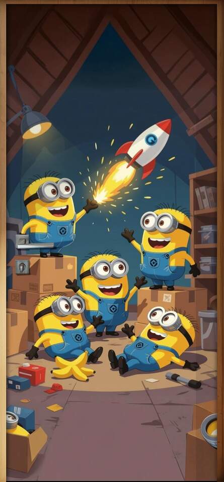 Adesivo de Porta Minions