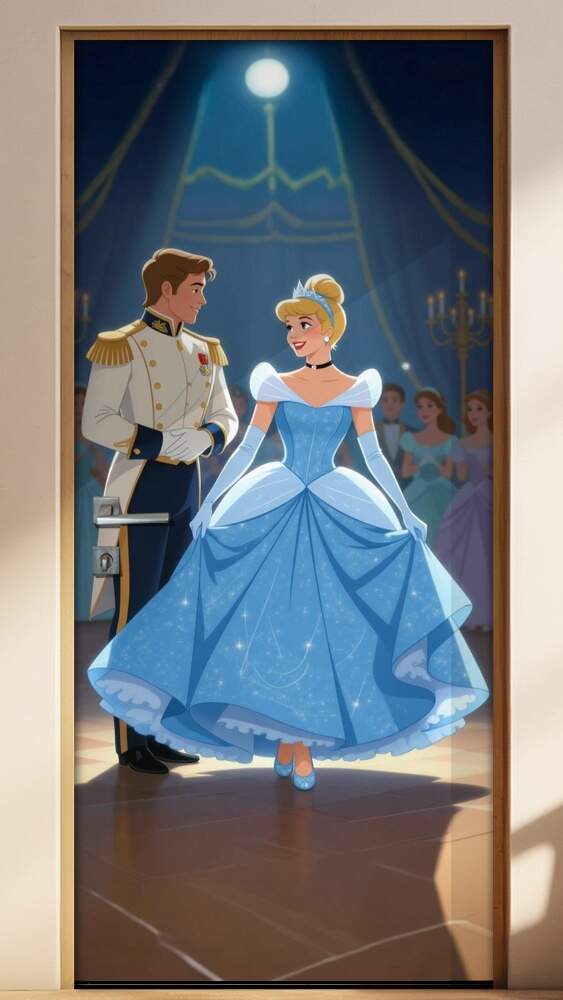 Adesivo de Porta Cinderela