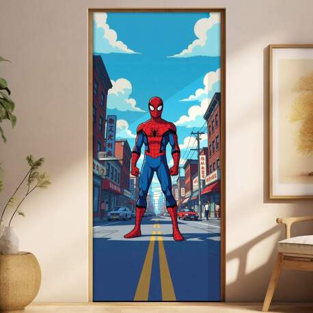 Adesivo de Porta Homem Aranha