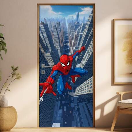 Adesivo de Porta Homem Aranha