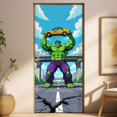 Adesivo de Porta Hulk