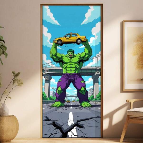 Adesivo de Porta Hulk