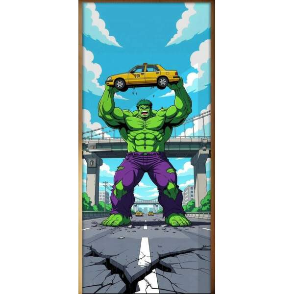 Adesivo de Porta Hulk