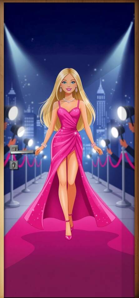 Adesivo de Porta Barbie