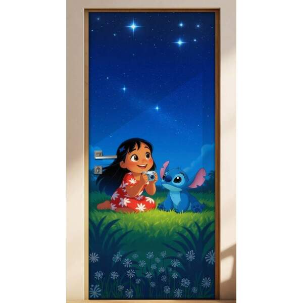 Adesivo de Porta Lilo & Stitch