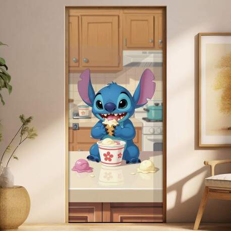 Adesivo de Porta Lilo & Stitch
