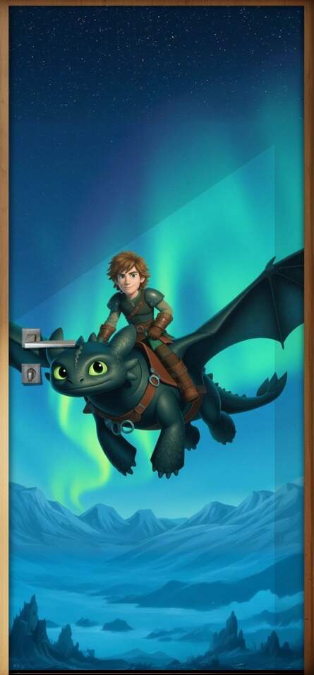 Adesivo de Porta Como Treinar o Seu Drago