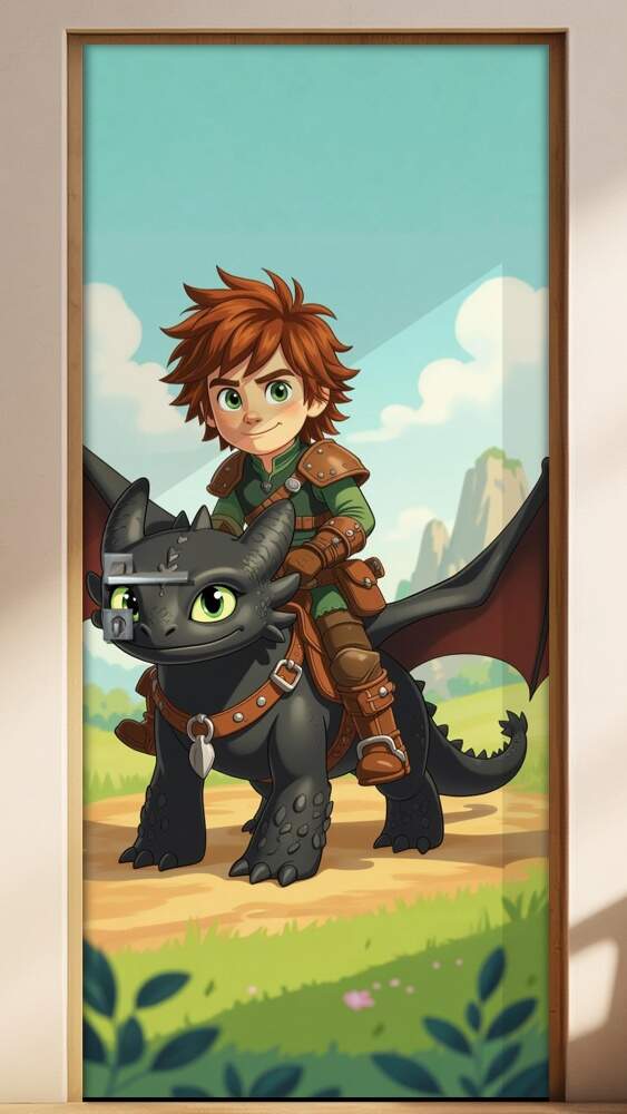 Adesivo de Porta Como Treinar o Seu Drag�o