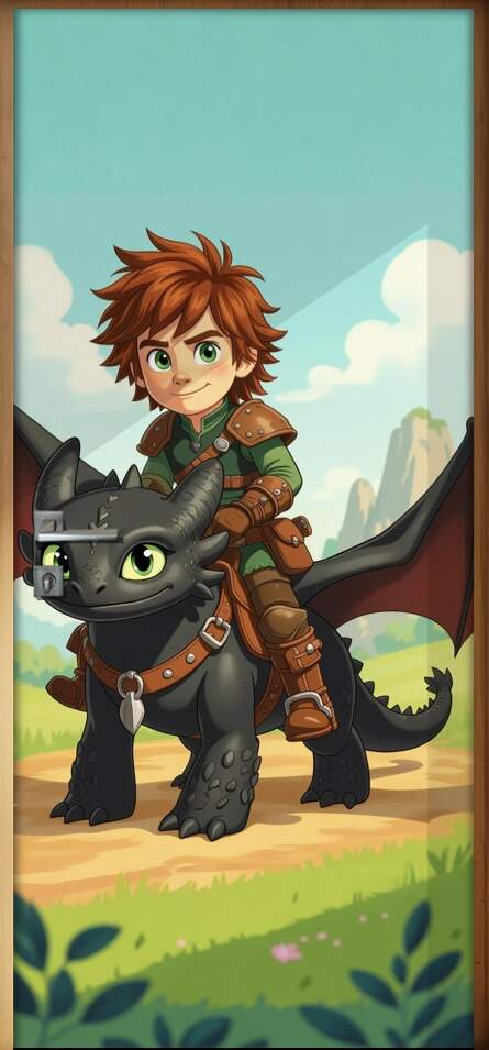 Adesivo de Porta Como Treinar o Seu Drago