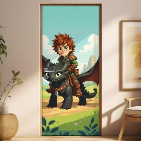 Adesivo de Porta Como Treinar o Seu Drago