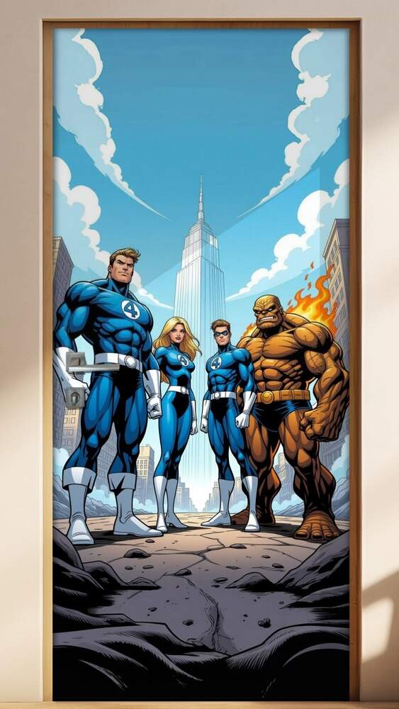 Adesivo de Porta Quarteto Fant�stico