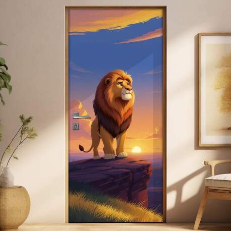 Adesivo de Porta Rei leo