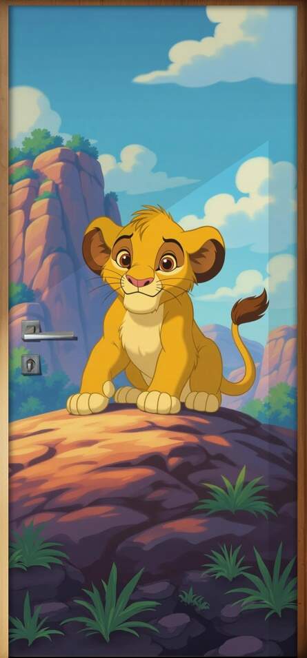 Adesivo de Porta Rei leo