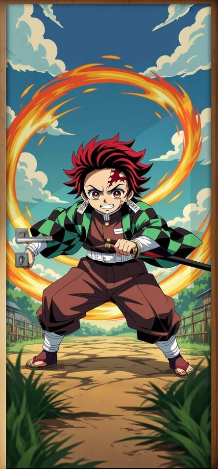 Adesivo de Porta Demon Slayer