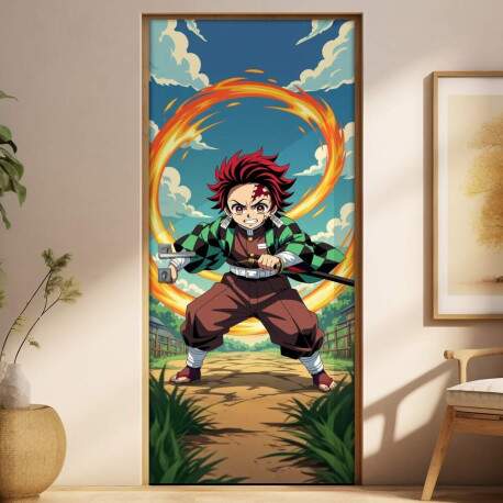 Adesivo de Porta Demon Slayer