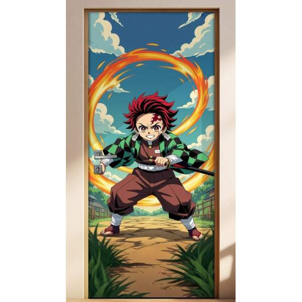 Adesivo de Porta Demon Slayer
