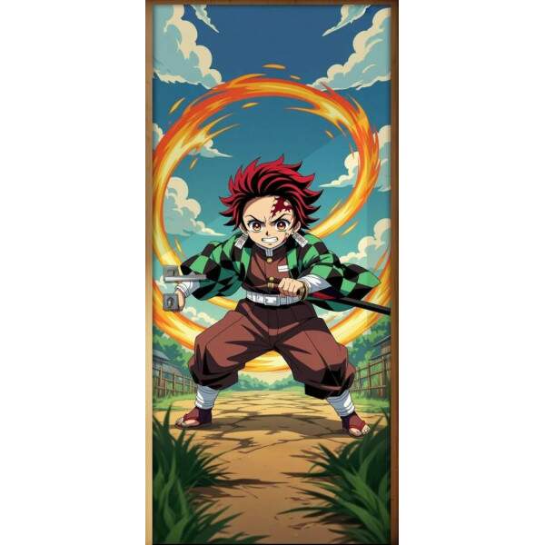 Adesivo de Porta Demon Slayer