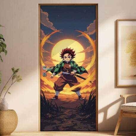 Adesivo de Porta Demon Slayer