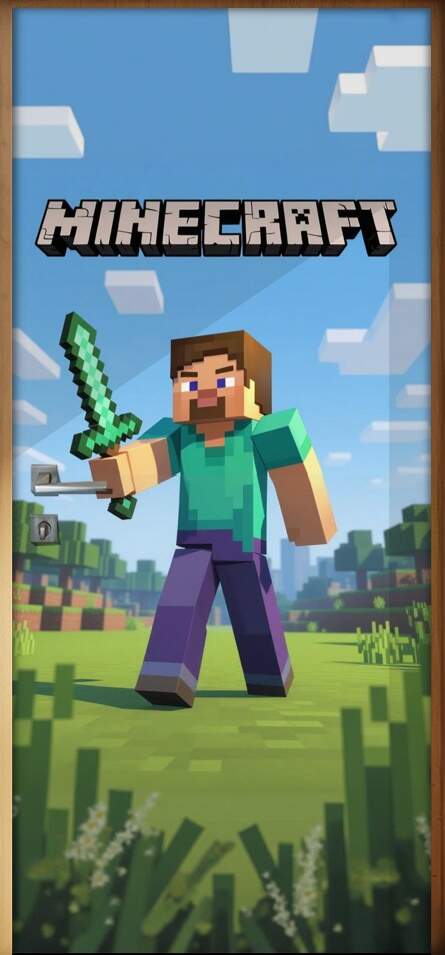 Adesivo de Porta Minecraft