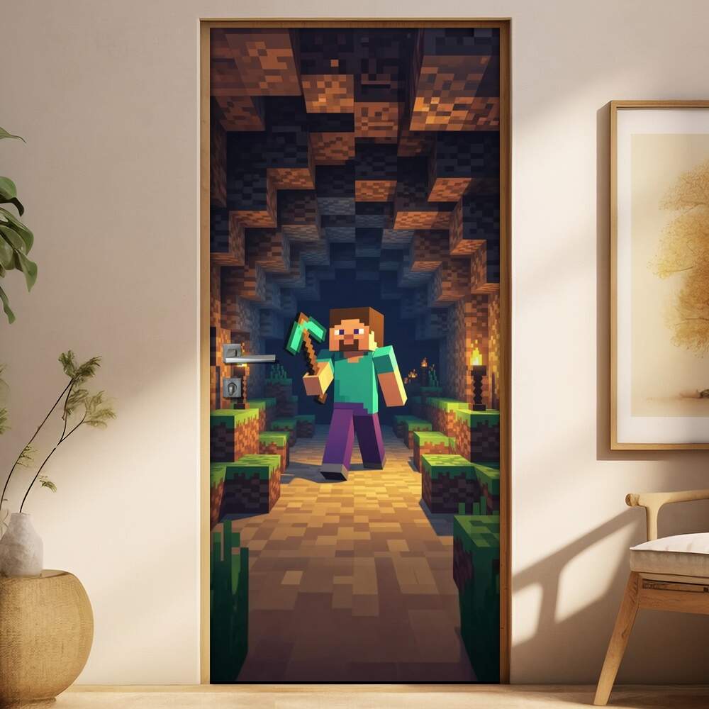 Adesivo de Porta Minecraft
