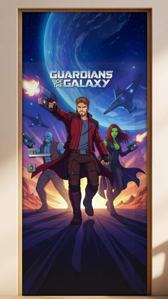 Adesivo de Porta Guardi�es da Gal�xia