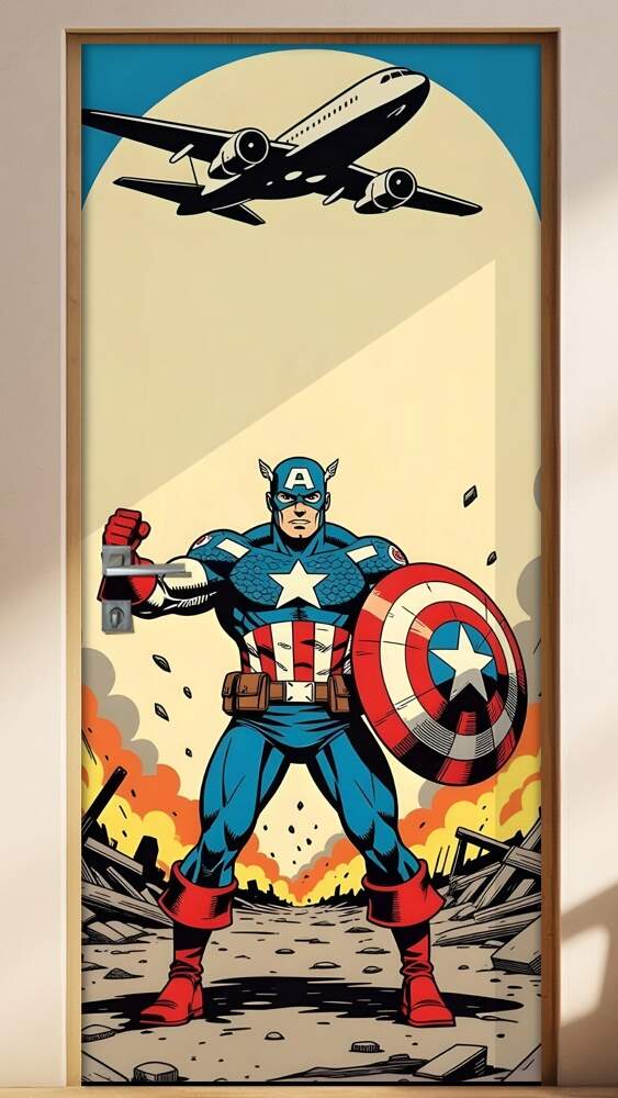 Adesivo de Porta Capit�o America