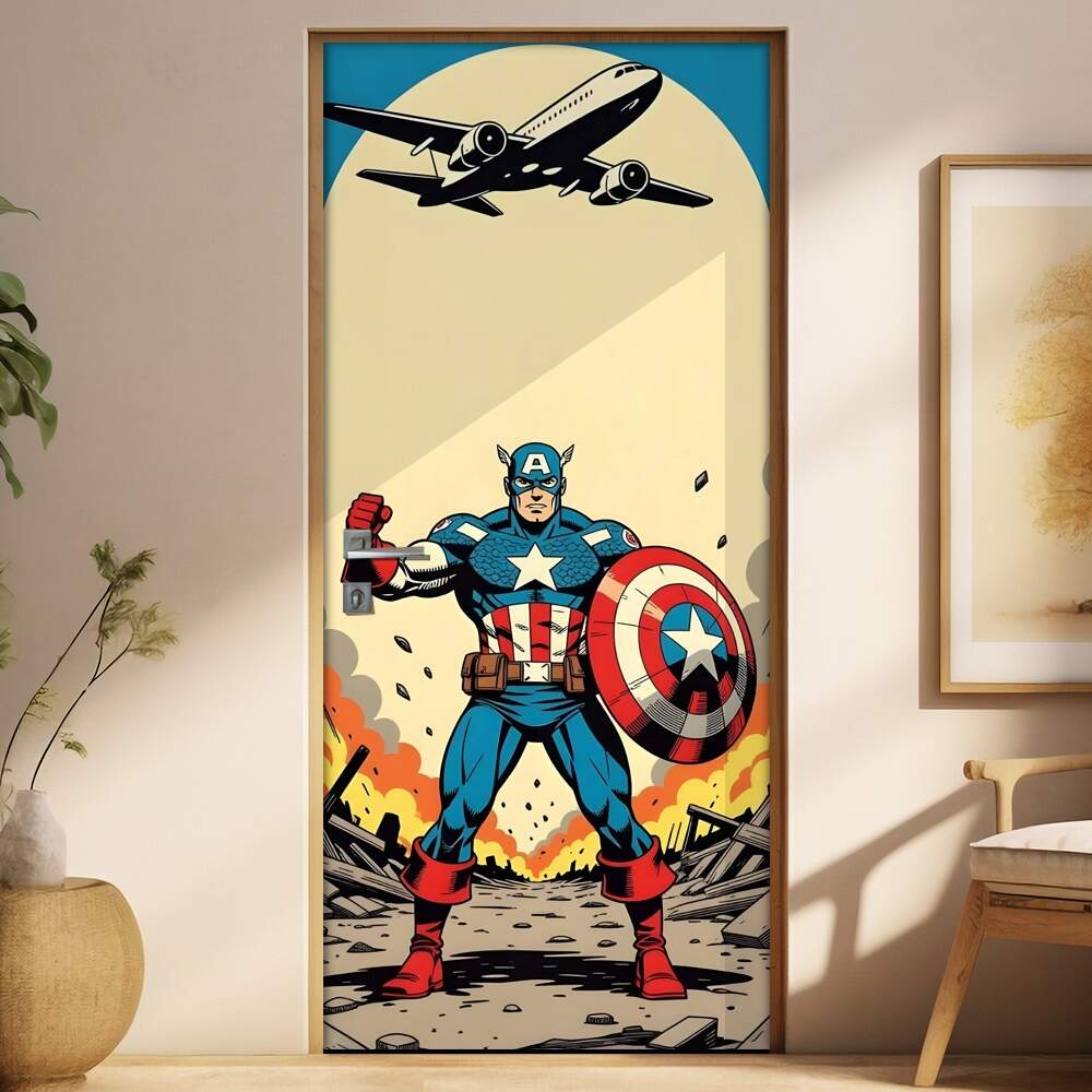 Adesivo de Porta Capito America