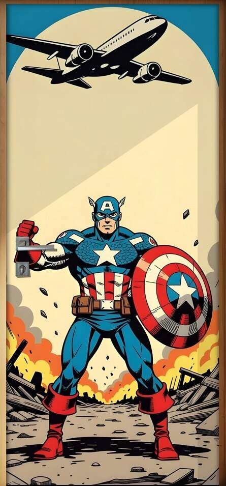 Adesivo de Porta Capito America