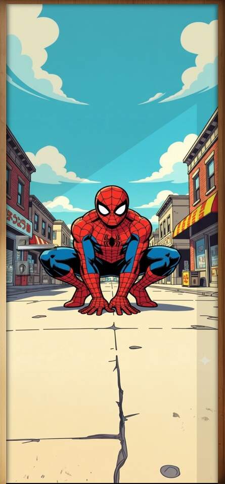 Adesivo de Porta Homem Aranha