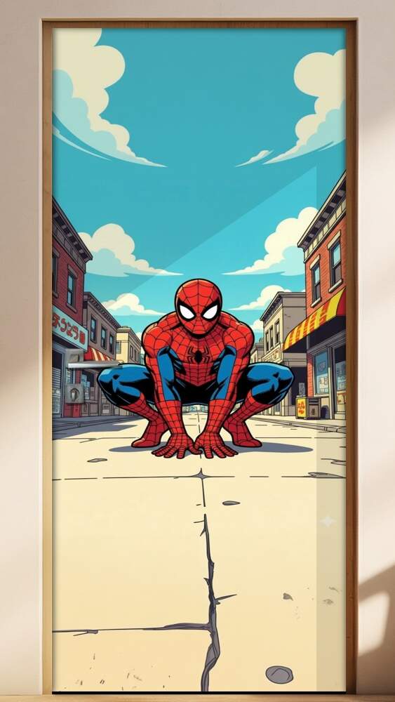 Adesivo de Porta Homem Aranha