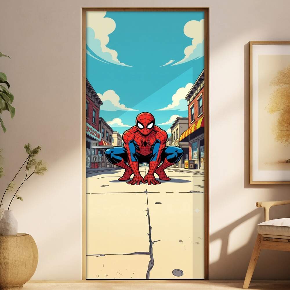 Adesivo de Porta Homem Aranha