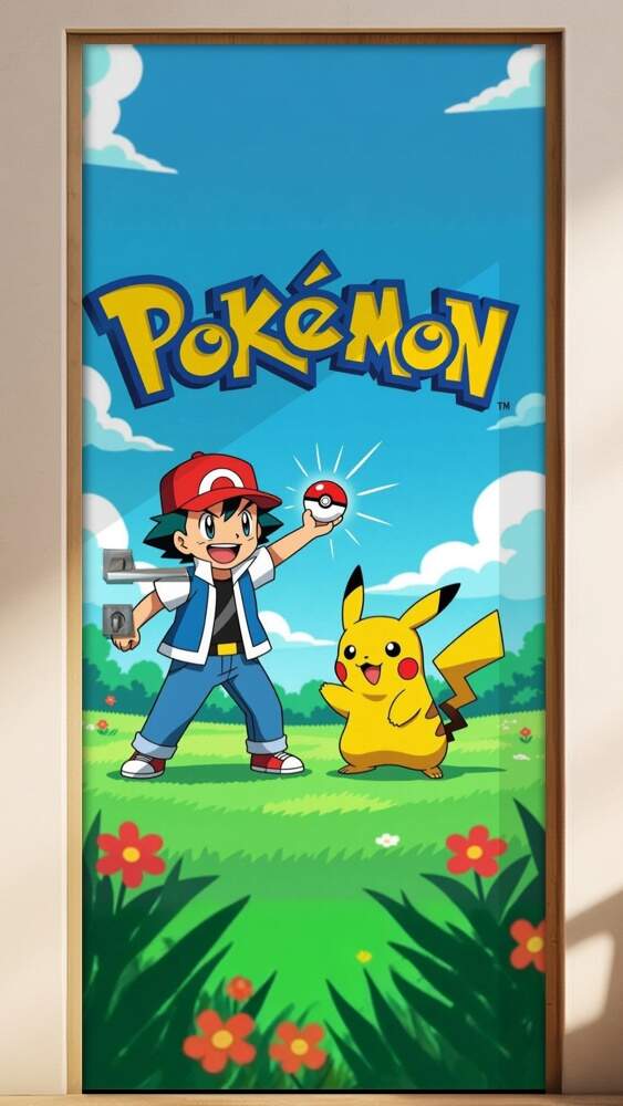 Adesivo de Porta Pokemon