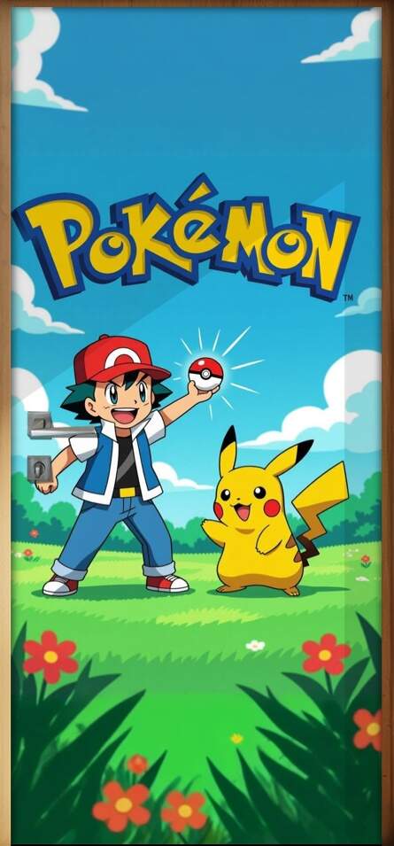 Adesivo de Porta Pokemon