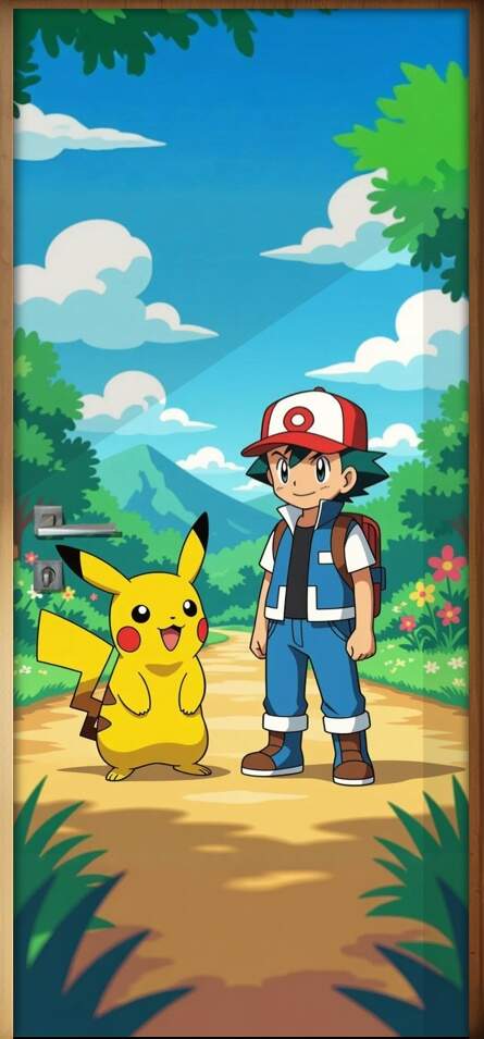 Adesivo de Porta Pokemon